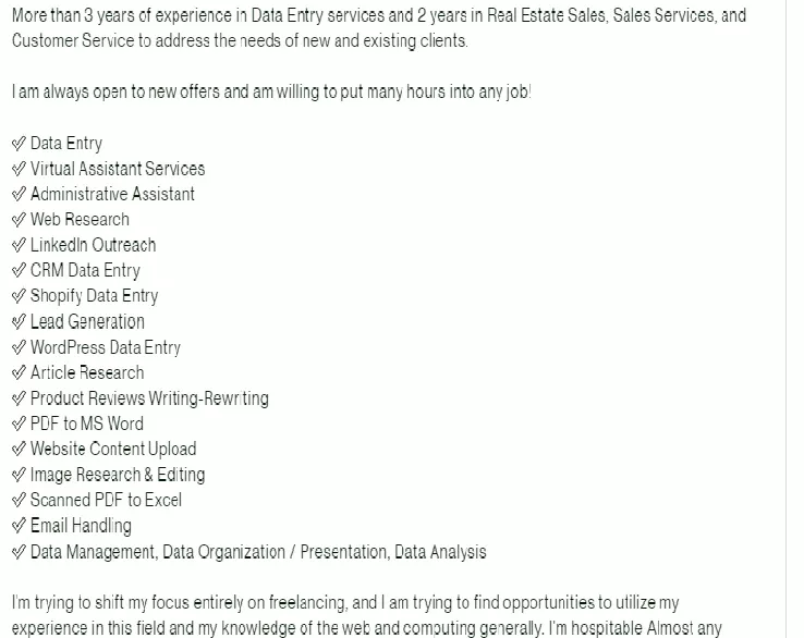 creatively and uniquely deliver on your data entry,