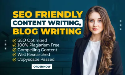 do SEO article writing, blog post writing, website content writing, copywriting